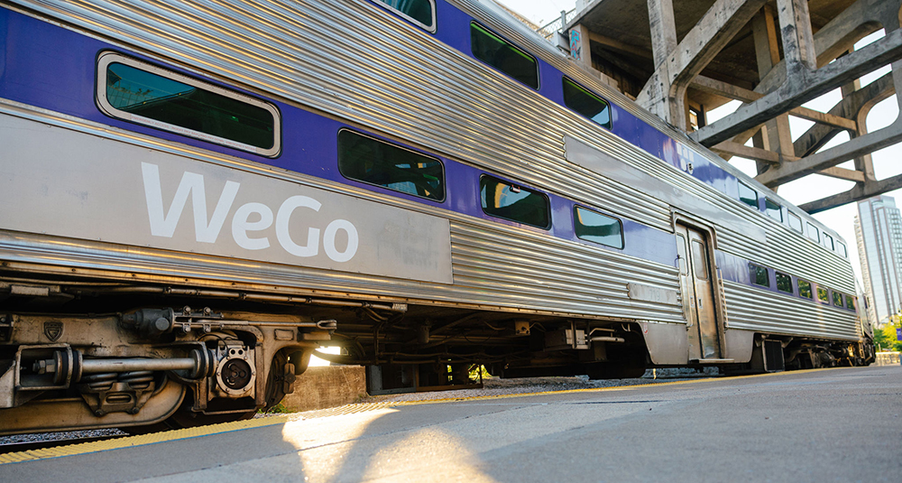 WeGo Star train pulls into a station